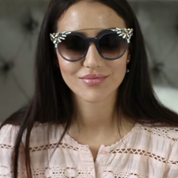 Jimmy choo blue jewelled sunglasses - Picture 1 of 12